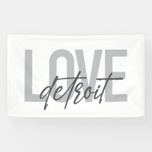 Modern, simple, cool, urban design Love Detroit Banner