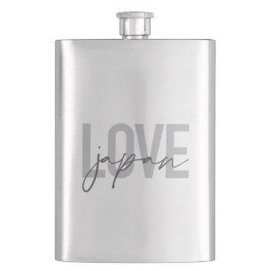 Modern, simple, cool, urban design Love Japan Hip Flask