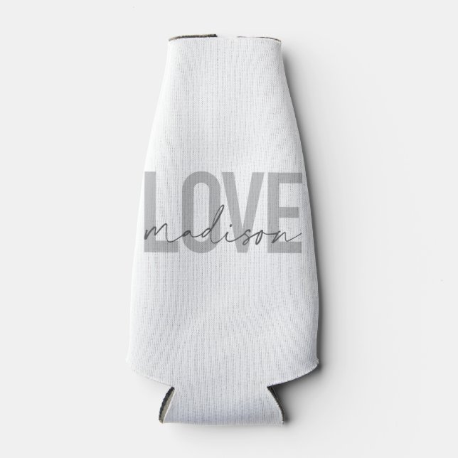 Modern, simple, cool, urban design Love Madison Bottle Cooler (Front)