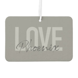 Modern, simple, cool, urban design Love Phoenix Car Air Freshener