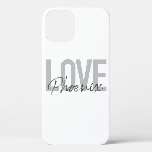 Modern, simple, cool, urban design Love Phoenix Case-Mate iPhone Case (Back)