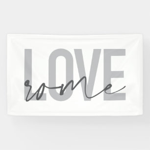 Modern, simple, cool, urban design Love Rome Banner
