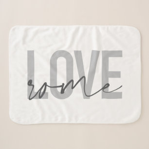 Modern, simple, cool, urban design Love Rome Sherpa Blanket
