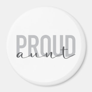 Modern, simple, cool, urban design Proud Aunt Magnet