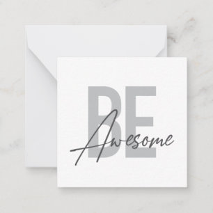 Modern, simple, cool urban typography Be Awesome Card