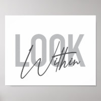 Modern, simple, cool urban typography Look Within