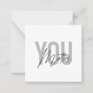 Modern, simple, cool urban typography You Matter Card