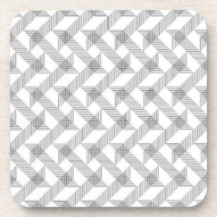 Modern, simple, cool, urban zigzag line pattern coaster