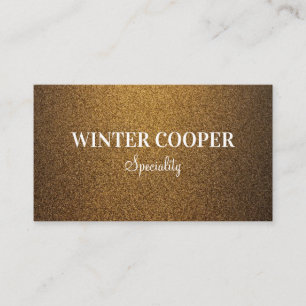 Modern simple copper gold glitter professional business card