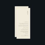 Modern Simple Cream Beige Wedding Menu<br><div class="desc">This is Modern Cream Beige colour Wedding menu,  that will add a touch of elegance to your Wedding party decor,  and rust and desert shades will be great for Fall Wedding. All text is editable,  just click on 'Personalise this template'. Matching items including Wedding Invitation suite also available.</div>