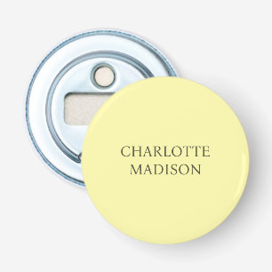 Modern Simple Cream Trendy Minimalist Plain Name Bottle Opener