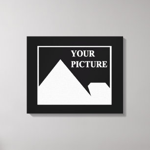 Modern Simple Create Your Own Wedding Picture Canvas Print