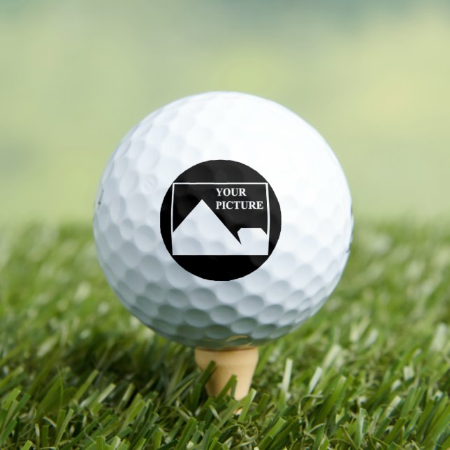 Modern Simple Create Your Own Wedding Picture Golf Balls (Insitu Tee)