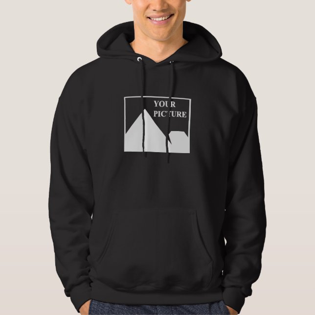 Modern Simple Create Your Own Wedding Picture Hoodie (Front)