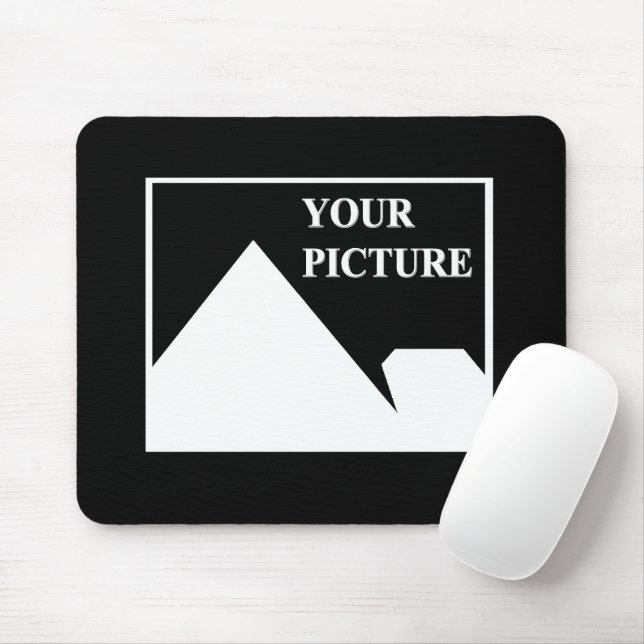 Modern Simple Create Your Own Wedding Picture Mouse Mat (With Mouse)