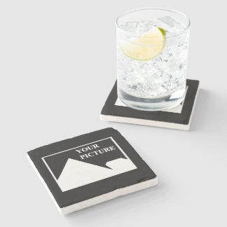 Modern Simple Create Your Own Wedding Picture Stone Coaster