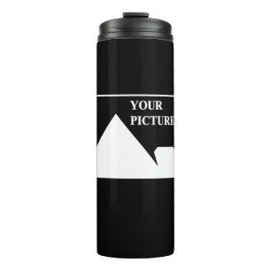 Modern Simple Create Your Own Wedding Picture Thermal Tumbler