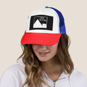 Modern Simple Create Your Own Wedding Picture Trucker Hat