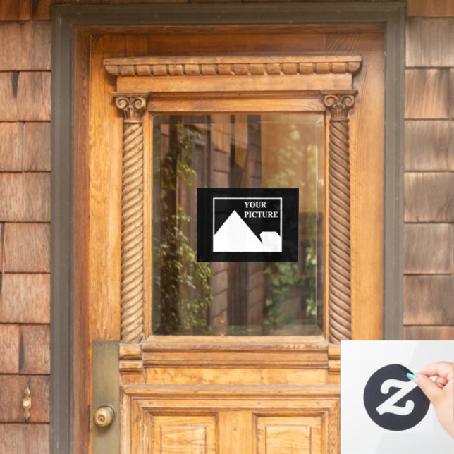 Modern Simple Create Your Own Wedding Picture Window Cling (Home Door)