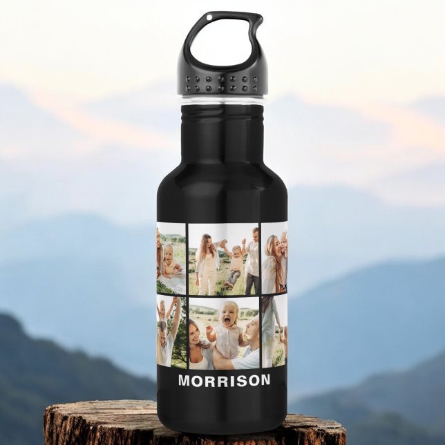 Modern Simple Custom 6 Photo Collage 532 Ml Water Bottle (Creator Uploaded)