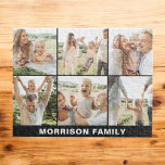 Modern Simple Custom 6 Photo Collage Jigsaw Puzzle<br><div class="desc">Create a fun and memorable activity with our Modern Simple Custom 6 Photo Collage Jigsaw Puzzle! Personalise this puzzle with six of your favourite photos for a unique and meaningful design. Perfect for family gatherings, game nights, or as a thoughtful gift, it combines entertainment with a personal touch. Made with...</div>