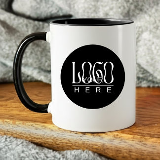 Modern Simple Custom Business Logo Branded Coffee Mug