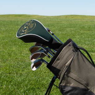 Modern Simple Custom Business Logo Green Branded Golf Head Cover