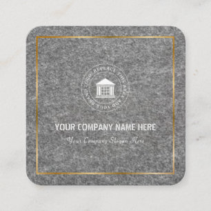 Modern Simple Custom Business Logo & Name Square Business Card