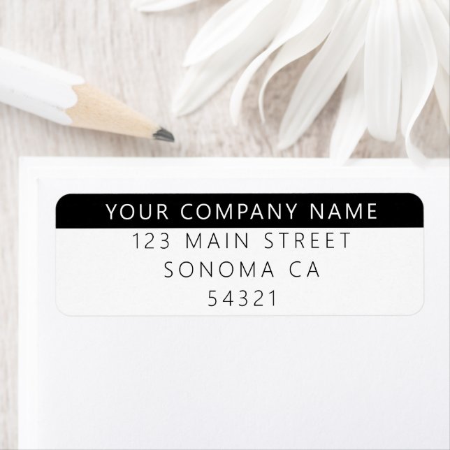 Modern Simple Custom Business Return Address  (Insitu)