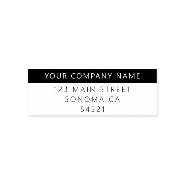 Modern Simple Custom Business Return Address  Self-inking Stamp (Design)
