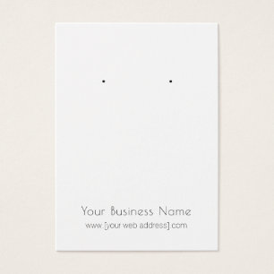 Modern Simple Custom Earring Card