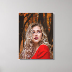 Modern Simple Custom One Photo Canvas Print