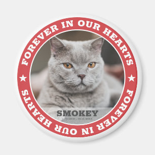 Modern Simple Custom Pet Photo Sympathy Keepsake Magnet