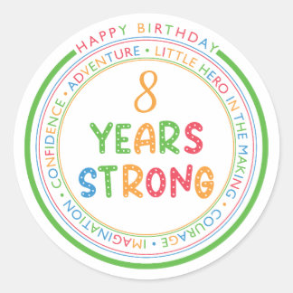 Modern Simple Custom Photo Birthday Classic Round Sticker