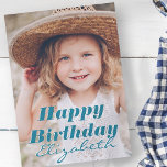 Modern Simple Custom Photo Birthday Greeting Card<br><div class="desc">Design is modern and simple. Add a custom photo of the birthday celebrant and add his/her name,  add a custom message</div>