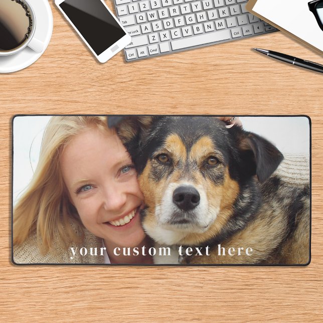 Modern Simple Custom Photo Personalised  Desk Mat (Creator Uploaded)