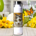 Modern Simple Custom Photo Text Personalised Water Bottle<br><div class="desc">Upload photos, customise the text, and easily create your personalised water bottle. Click EDIT to change the text colour or text size. You can TRANSFER this DESIGN on other Zazzle products and adjust it to fit most of the Zazzle items. Standard Studio designs are made in high-resolution graphics for a...</div>