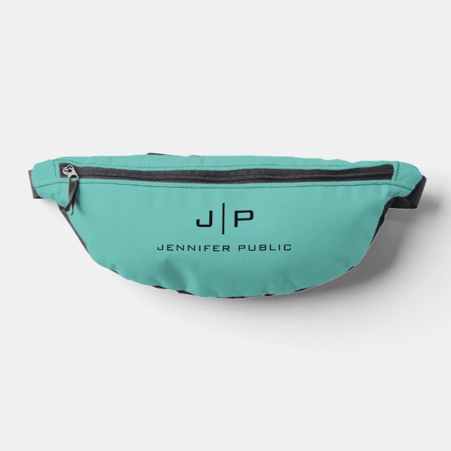 Modern Simple Custom Template Monogram Initial Bum Bags (Lay Down)