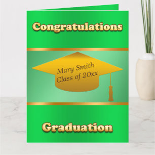 Modern Simple Customise Gold Green Card