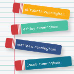 Modern Simple Cute Fun Playful Pencils Names<br><div class="desc">Add up to 4 names</div>