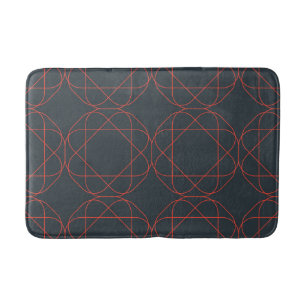 Modern, simple, cute, playful geometric pattern bath mat