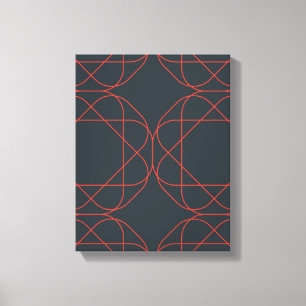 Modern, simple, cute, playful geometric pattern canvas print