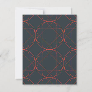 Modern, simple, cute, playful geometric pattern card