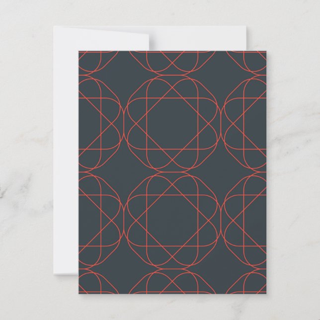 Modern, simple, cute, playful geometric pattern card (Front)