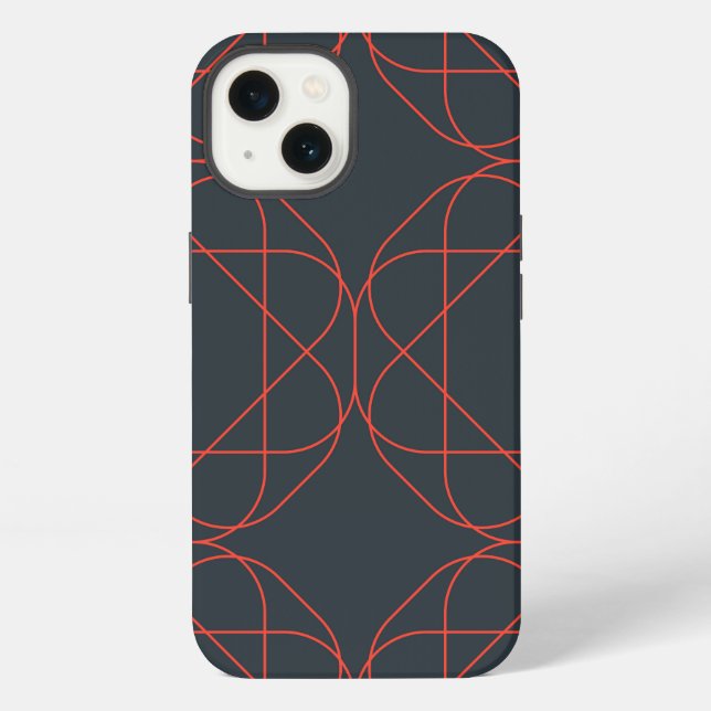 Modern, simple, cute, playful geometric pattern iPhone case (Back)