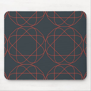 Modern, simple, cute, playful geometric pattern mouse mat