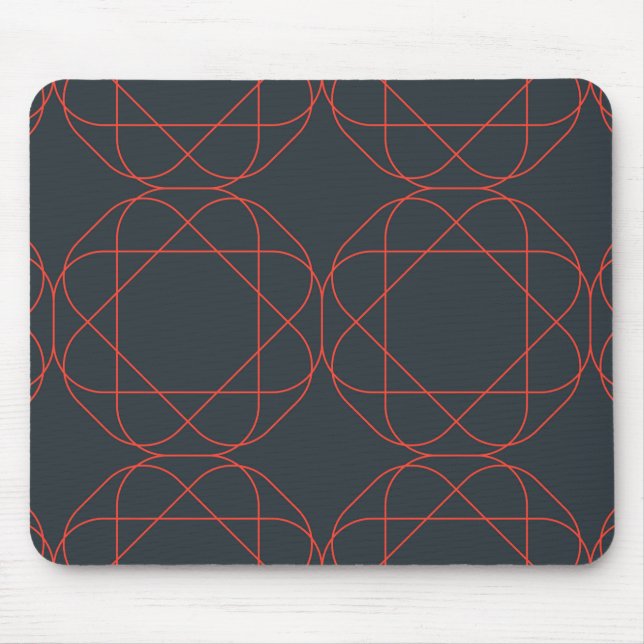 Modern, simple, cute, playful geometric pattern mouse mat (Front)
