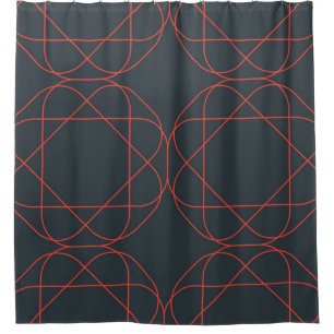 Modern, simple, cute, playful geometric pattern shower curtain