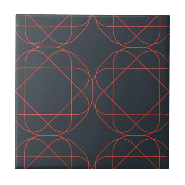 Modern, simple, cute, playful geometric pattern tile (Front)