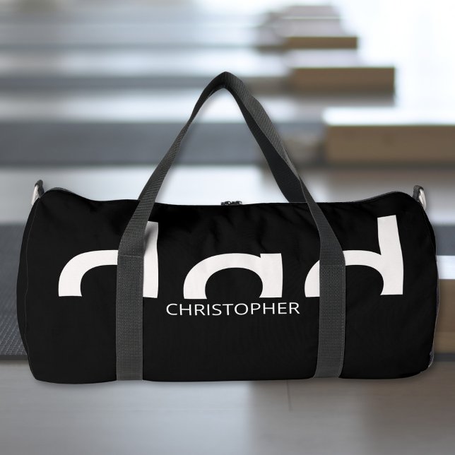 Modern Simple Dad Design with Name Duffle Bag (duffle bag for dad)